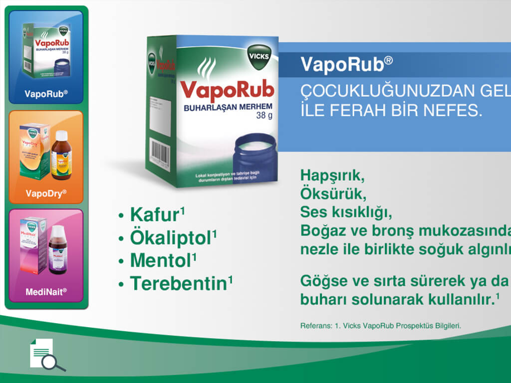 Öksürük için vicks merhem Öksürük için vicks merhem